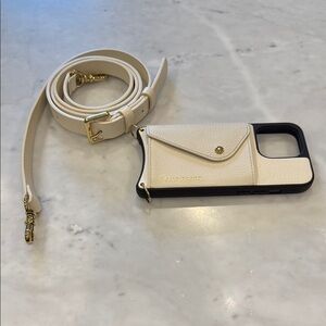 Bandolier Ivory Phone Case with Gold Accents